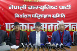 Nepali Communist Party Election Mobilization Committee Holds Press Conference in Parisdanda