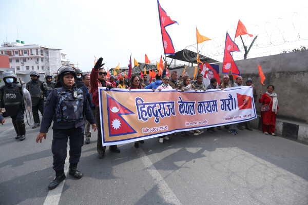 Pro‑Monarchy Groups Rally in Kathmandu Calling for Hindu State and Release of Durga Prasai