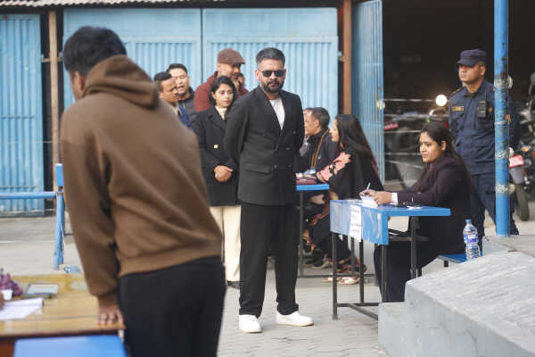 Balen Shah Casts Vote in House of Representatives Election 2082