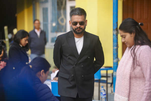 Balen Shah Casts Vote in House of Representatives Election 2082