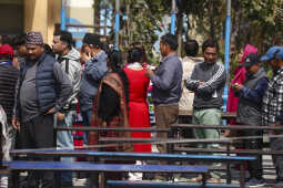 CPN-UML Chairman KP Sharma Oli Casts Vote in House of Representatives Election 2082