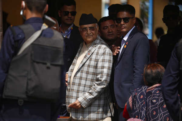 CPN-UML Chairman KP Sharma Oli Casts Vote in House of Representatives Election 2082