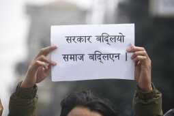 Dalit Rights Activists Protest Against Violence at Maitighar Mandala