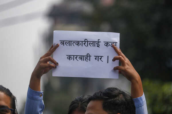 Dalit Rights Activists Protest Against Violence at Maitighar Mandala
