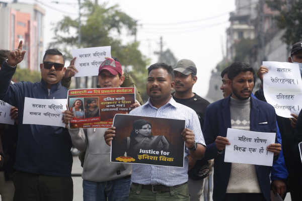 Dalit Rights Activists Protest Against Violence at Maitighar Mandala
