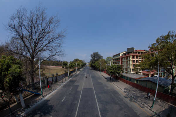 5th March, 2026. Kathmandu, Nepal. Election  in kathmandu valley and the empty roads.