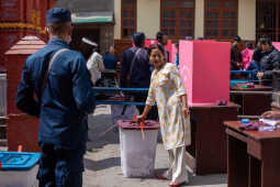 5th March, 2026. Kathmandu, Nepal. Election  in kathmandu valley and the empty roads.
