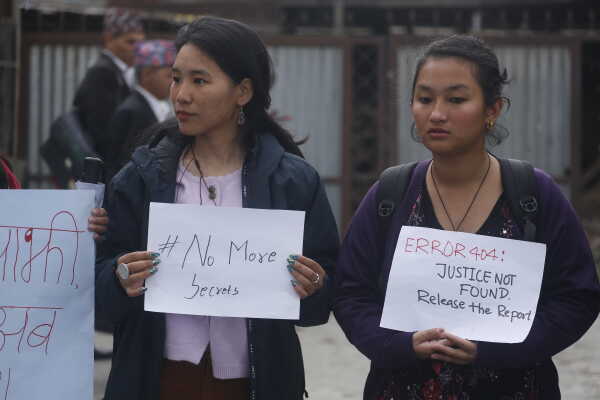 Gen Z Activists Protest at Maitighar Demanding Public Release of Karki Commission Report