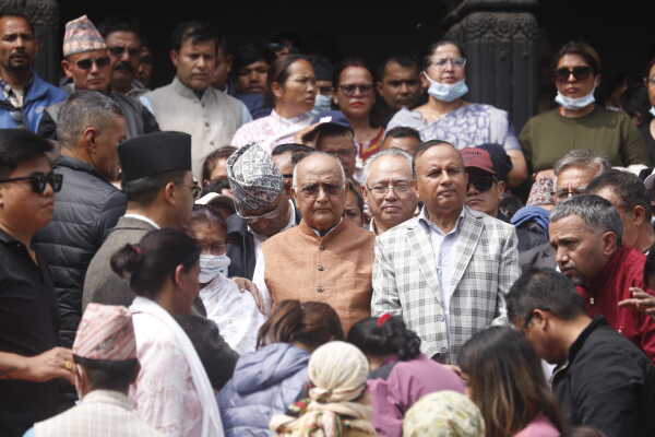 KP Sharma Oli Performs Last Rites of His Father Mohan Prasad Oli