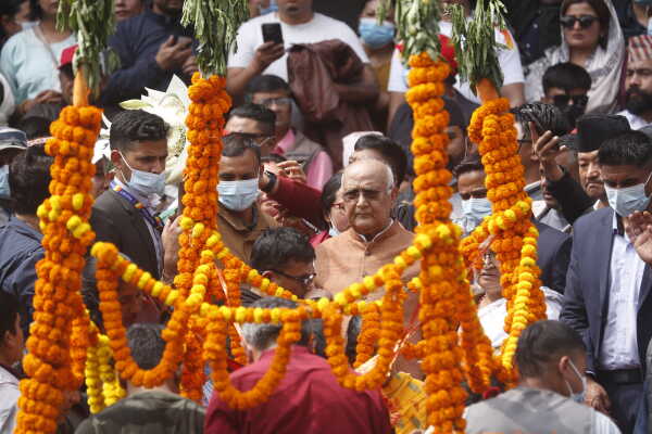 KP Sharma Oli Performs Last Rites of His Father Mohan Prasad Oli
