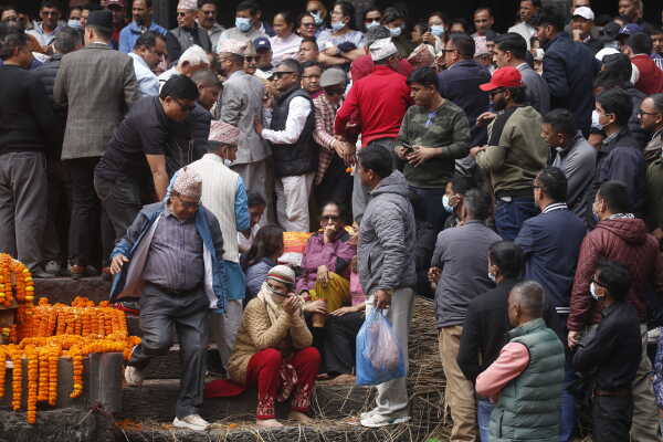 KP Sharma Oli Performs Last Rites of His Father Mohan Prasad Oli