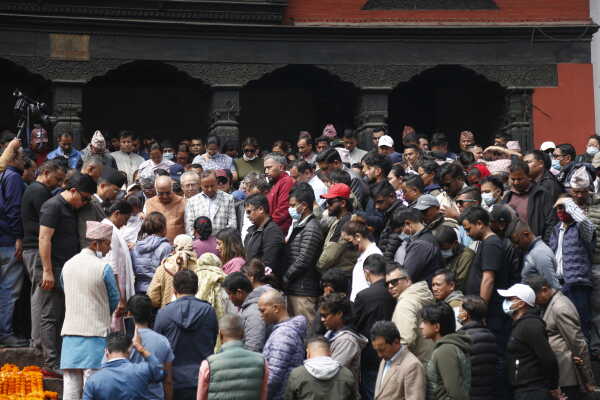 KP Sharma Oli Performs Last Rites of His Father Mohan Prasad Oli