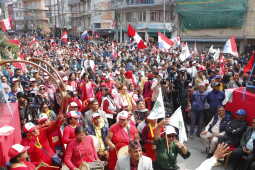 Nepali Congress Holds Election Rally in Kathmandu Constituency No. 10