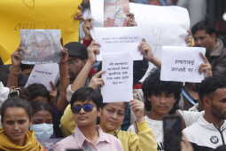 Protest Held at Maitighar Mandala Demanding Justice for Inisha BK