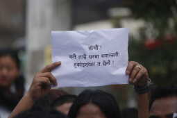 Protest Held at Maitighar Mandala Demanding Justice for Inisha BK