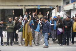 RSP Supporters Celebrate Outside Vote Counting Center in Kathmandu-8
