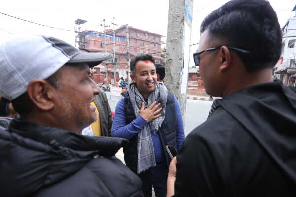 RSP Supporters Celebrate Outside Vote Counting Center in Kathmandu-8
