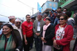 RSP Supporters Celebrate Outside Vote Counting Center in Kathmandu-8