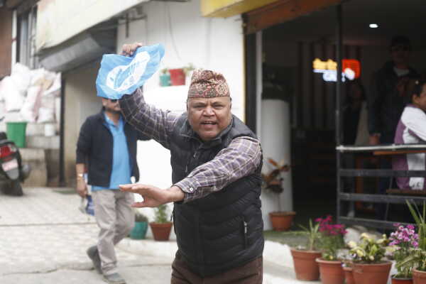 RSP Supporters Celebrate Outside Vote Counting Center in Kathmandu-8