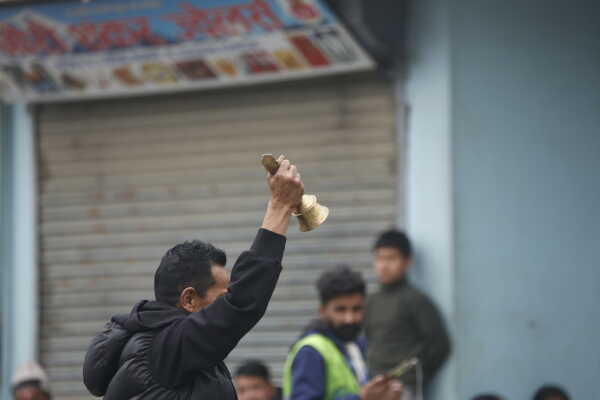 RSP Supporters Celebrate Outside Vote Counting Center in Kathmandu-8