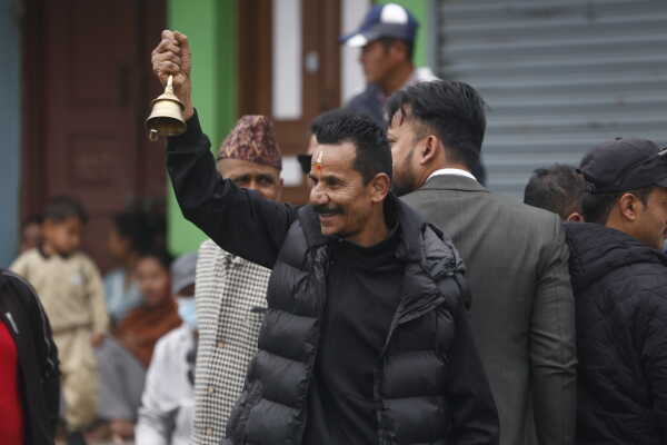 RSP Supporters Celebrate Outside Vote Counting Center in Kathmandu-8