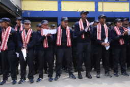 Temporary Election Police Personnel Bid Farewell After Election Duty