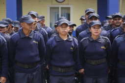 Temporary Election Police Personnel Bid Farewell After Election Duty