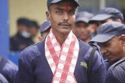 Temporary Election Police Personnel Bid Farewell After Election Duty