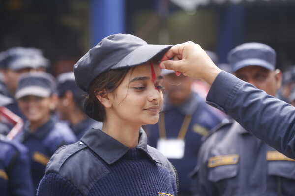 Temporary Election Police Personnel Bid Farewell After Election Duty