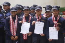 Temporary Election Police Personnel Bid Farewell After Election Duty