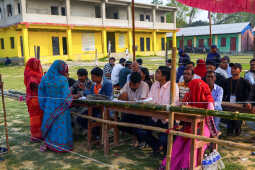 Voters Queue at Polling Station in Dhanusha During Nepal’s Election Day