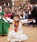 Halchowk bhairav jatra kathmandu nepal masked dance