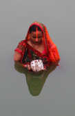 A lady during Chhath Puja