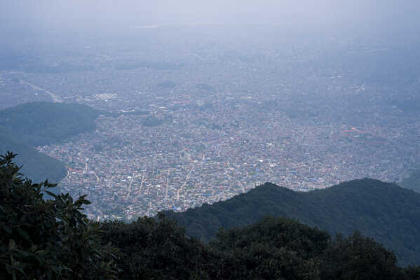 Aerial view of Kathmandu valley from Jamacho