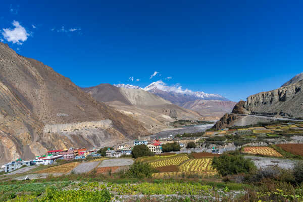 Kagbeni Village and Kali Gandaki River, Mustang, Nepal
