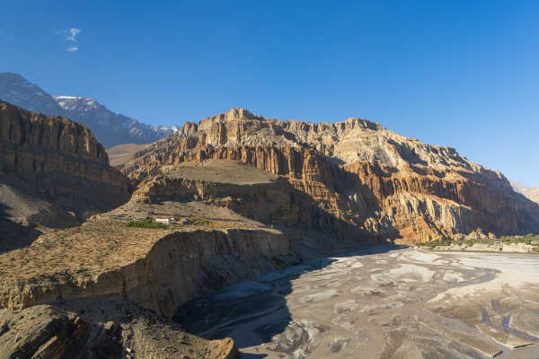 Kali Gandaki River Winding Through Mustang’s Arid Mountains